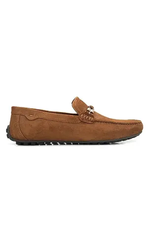 Brown Suede Leather Moccasins