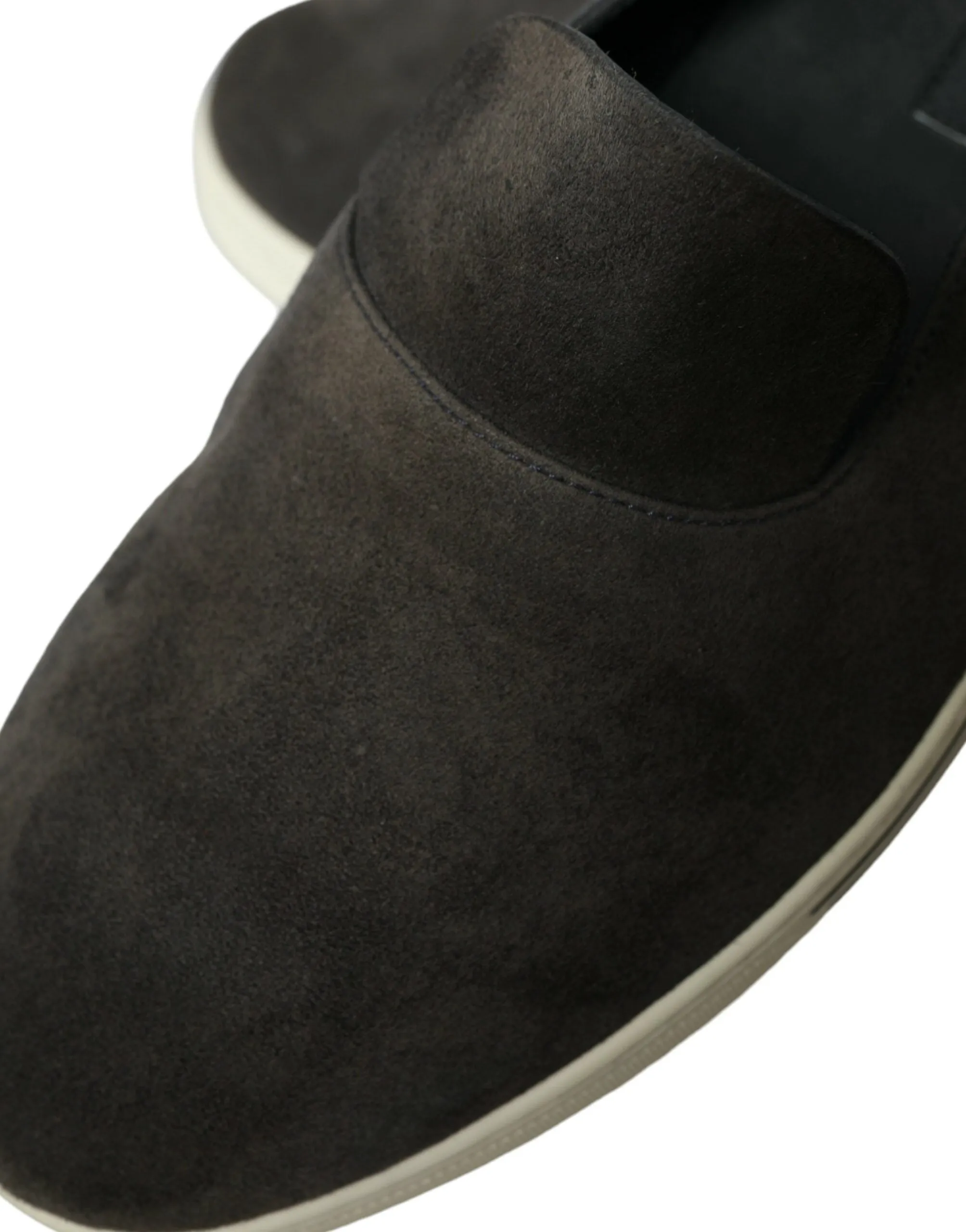 Dolce & Gabbana Blue Suede Caiman Men Loafers Slippers Shoes