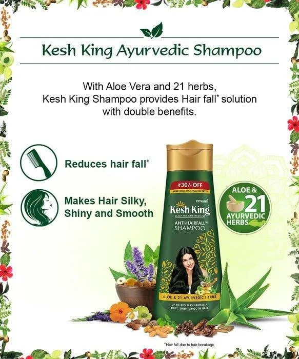 Emami Kesh King Ayurvedic Hairfall Expert Shampoo - 200Ml (1 1) Offer