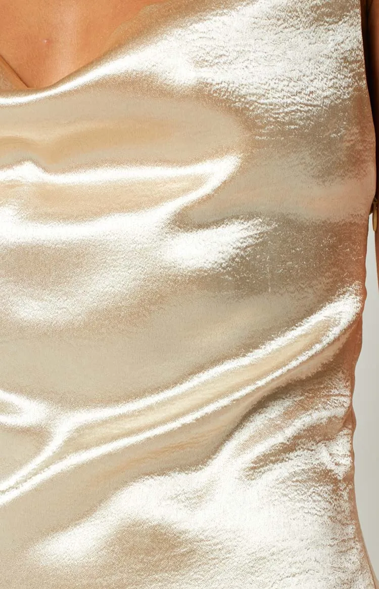 Gemima Champagne Slip Maxi Dress