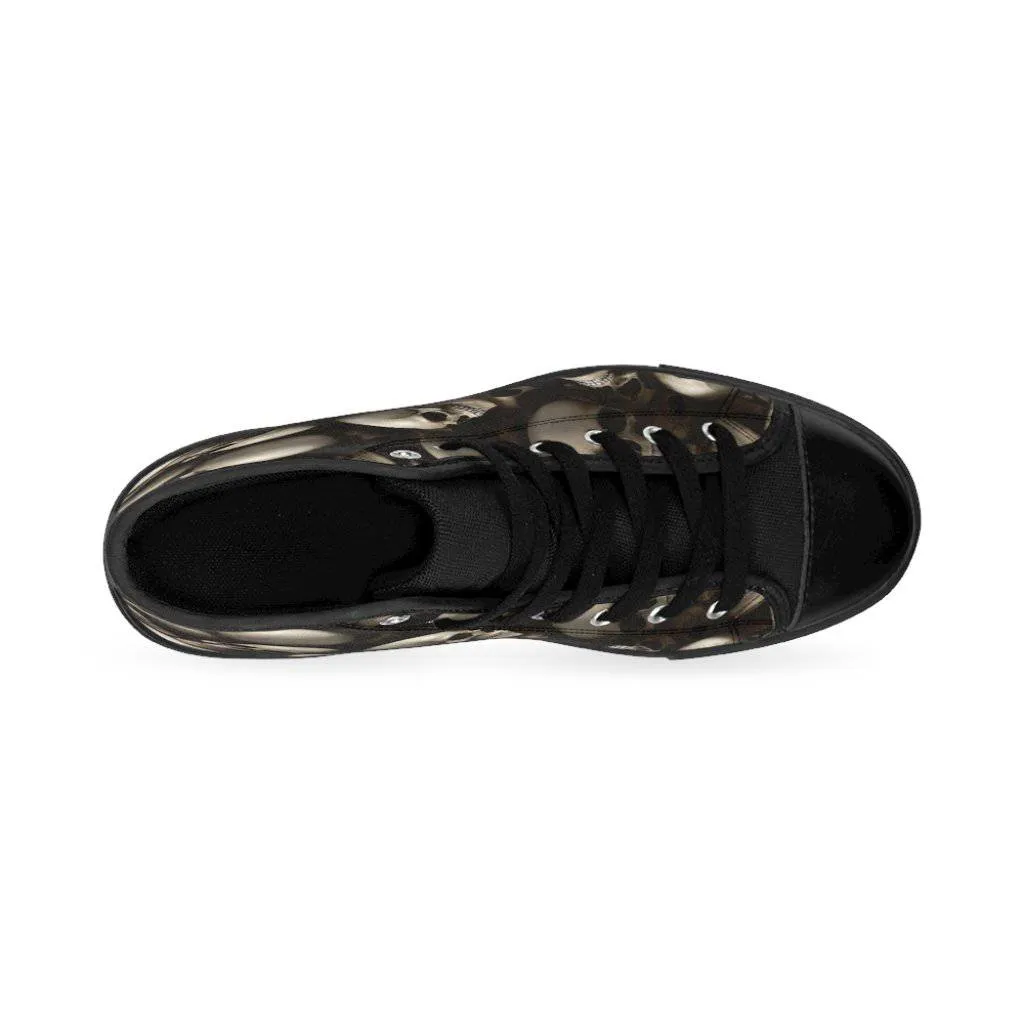 Human skulls halloween and apocalypse concept Men's High-top Sneakers