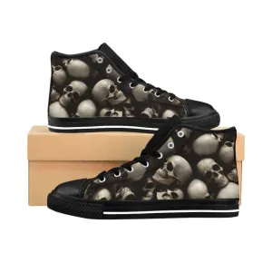 Human skulls halloween and apocalypse concept Men's High-top Sneakers
