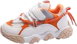 Kids Fashion Sneaker Athletic Running Shoe with One Strap Toddler Girls Spring Sketchbook Lace Up Casual Sneakers