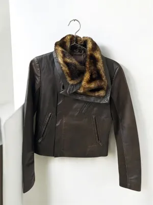 Leather Fur Brown