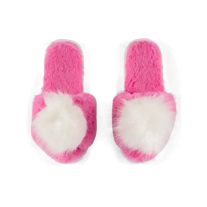 Magenta Puff Slippers