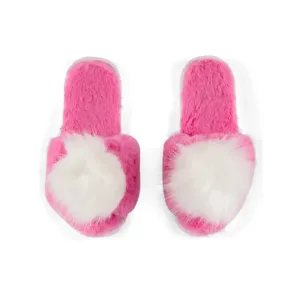 Magenta Puff Slippers