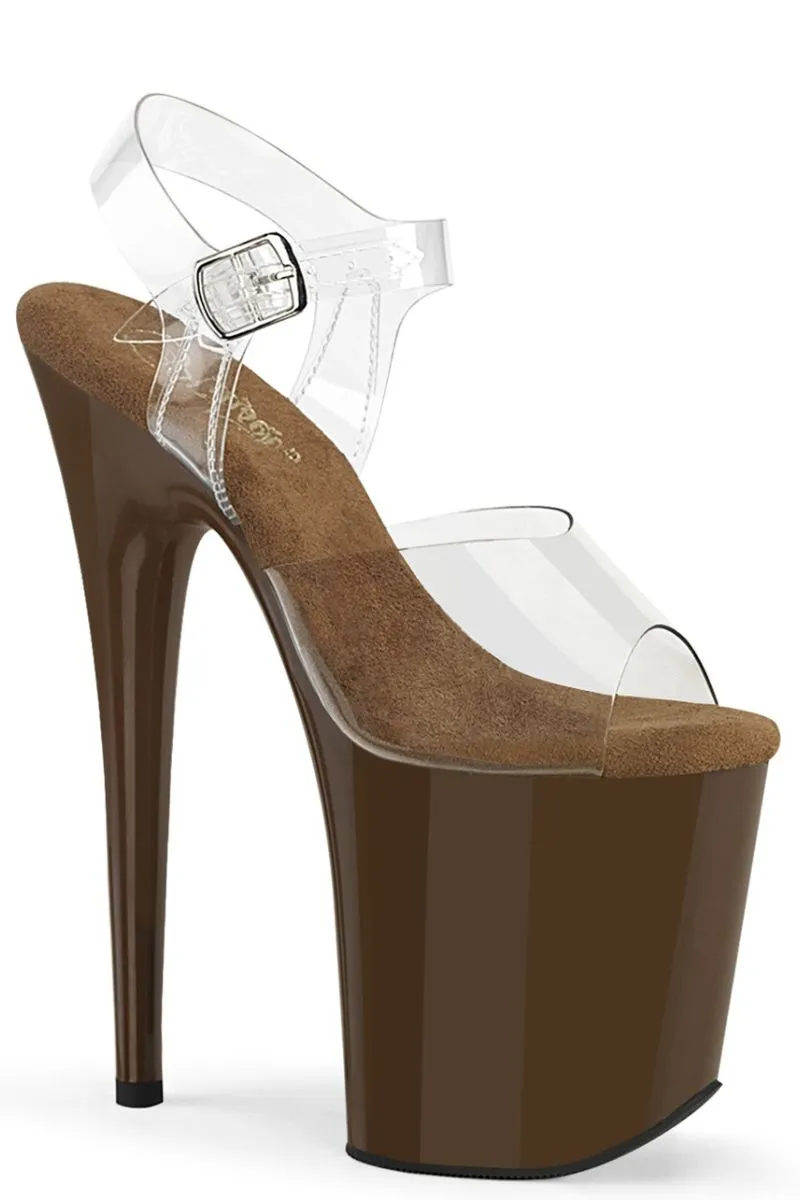 Pleaser USA Flamingo-808 8inch Pleasers - Mocha