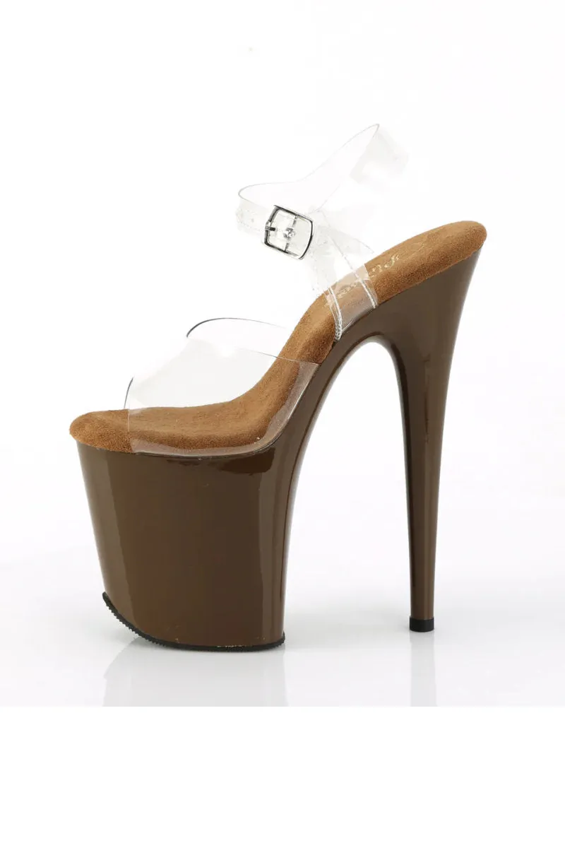 Pleaser USA Flamingo-808 8inch Pleasers - Mocha