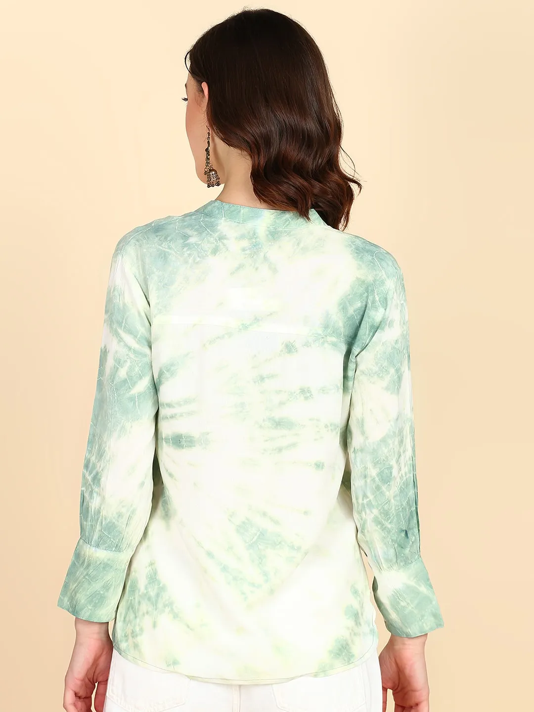 Rayon Tie-Dye Off-White Shirt