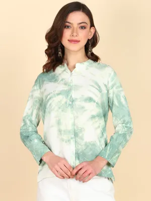 Rayon Tie-Dye Off-White Shirt