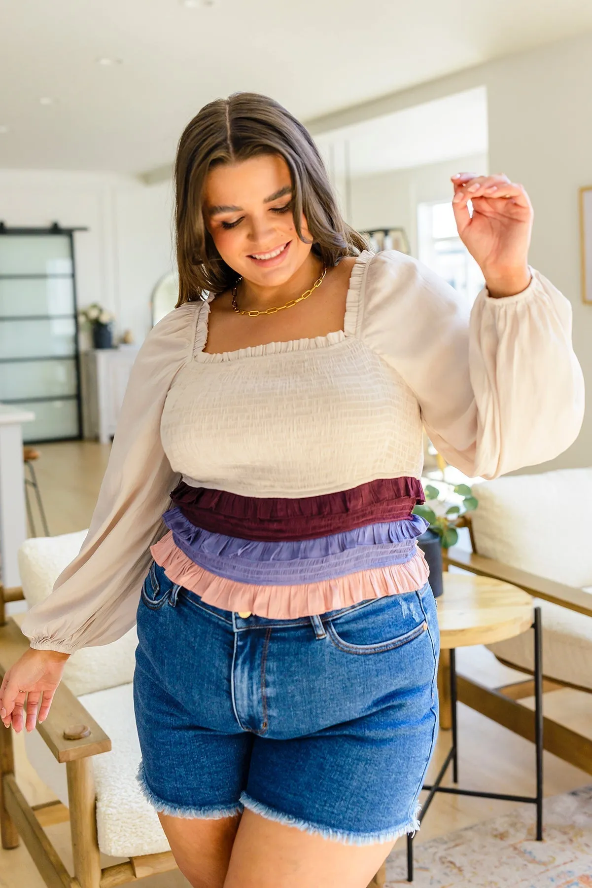 Shirley Smocked Ruffle Blouse (Online Exclusive)