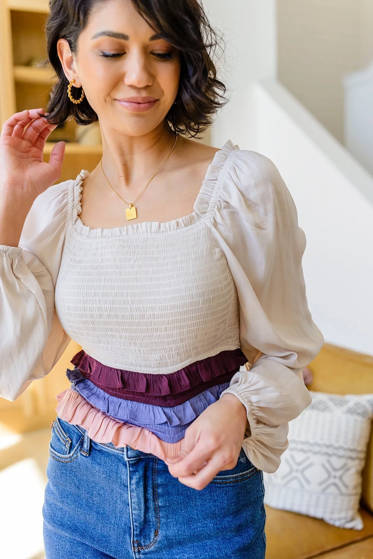 Shirley Smocked Ruffle Blouse (Online Exclusive)