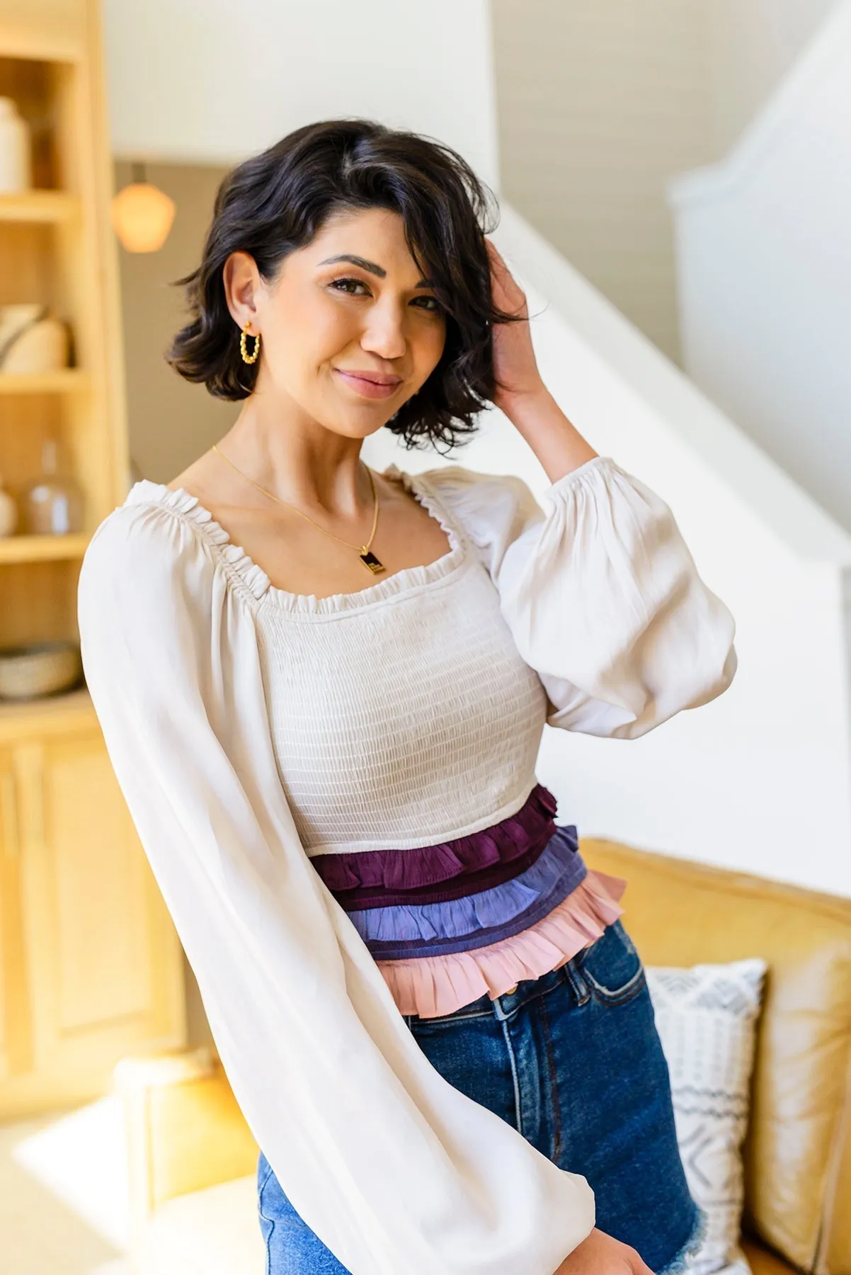 Shirley Smocked Ruffle Blouse (Online Exclusive)