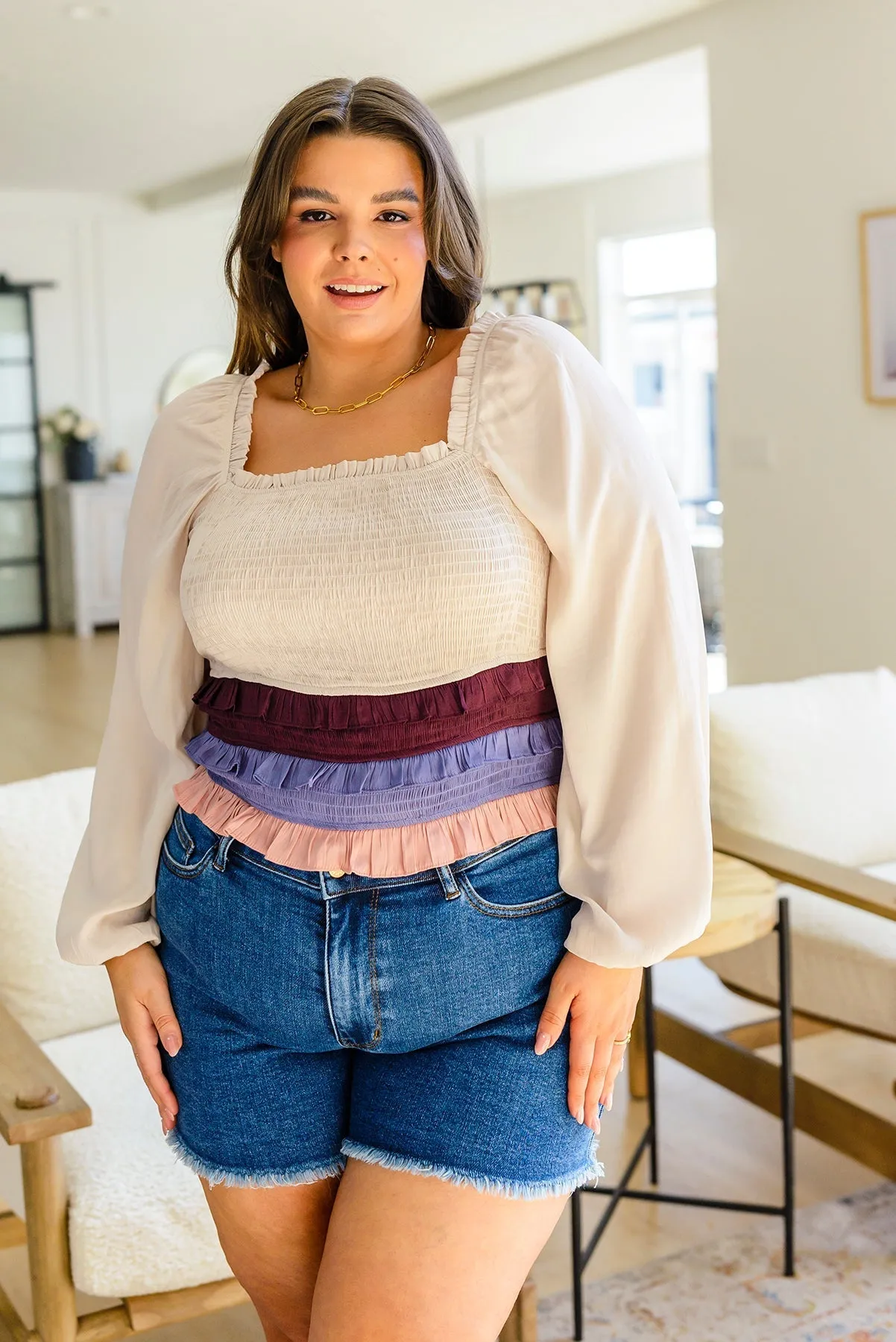 Shirley Smocked Ruffle Blouse (Online Exclusive)