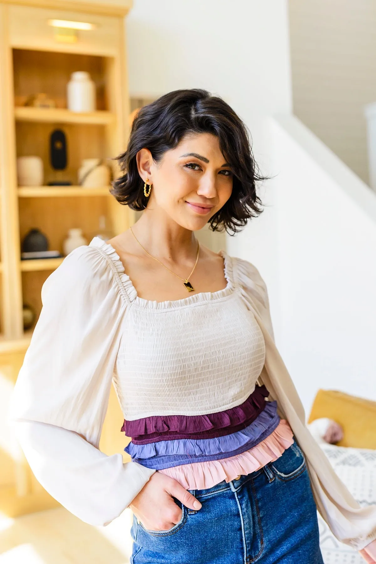 Shirley Smocked Ruffle Blouse (Online Exclusive)