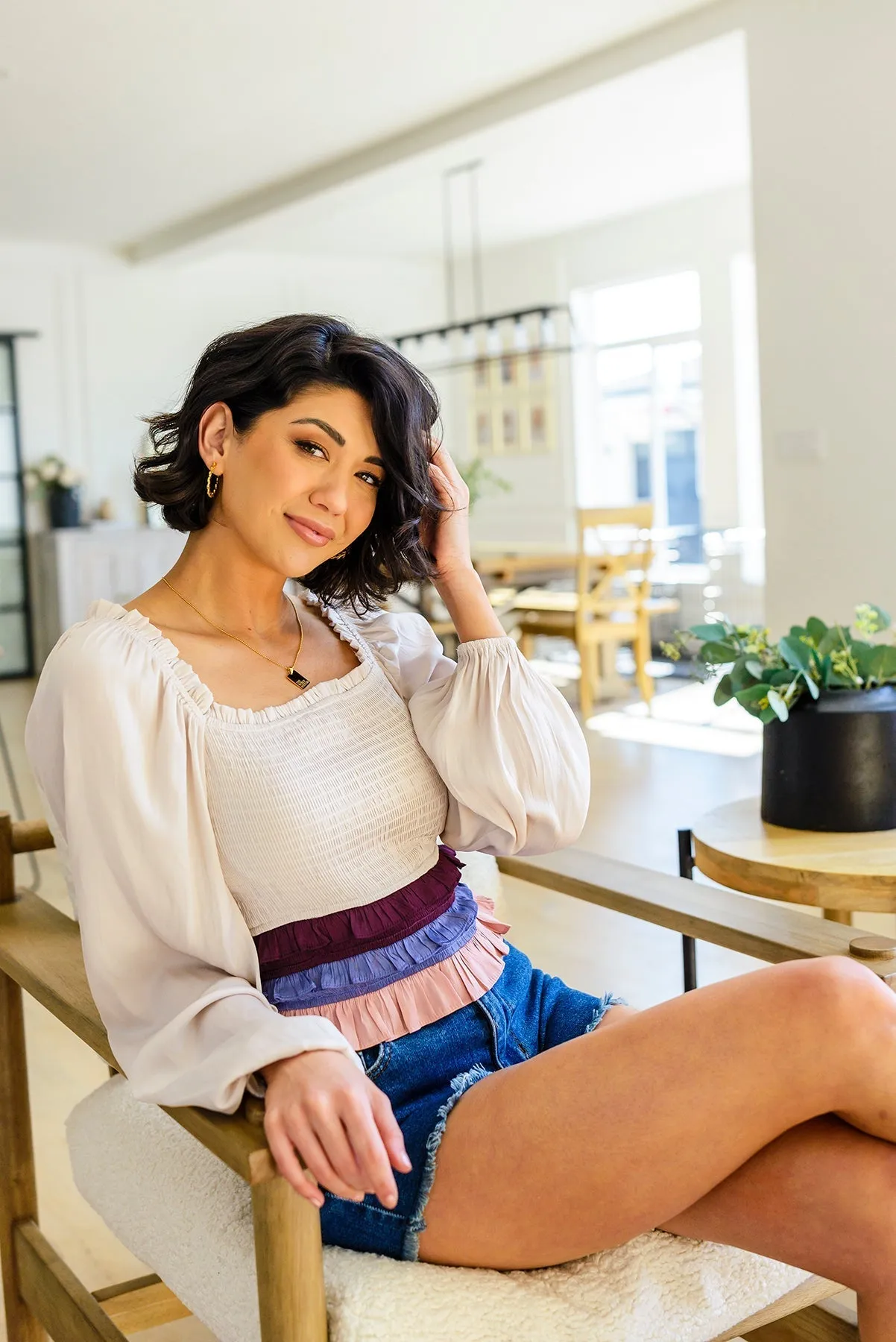Shirley Smocked Ruffle Blouse (Online Exclusive)
