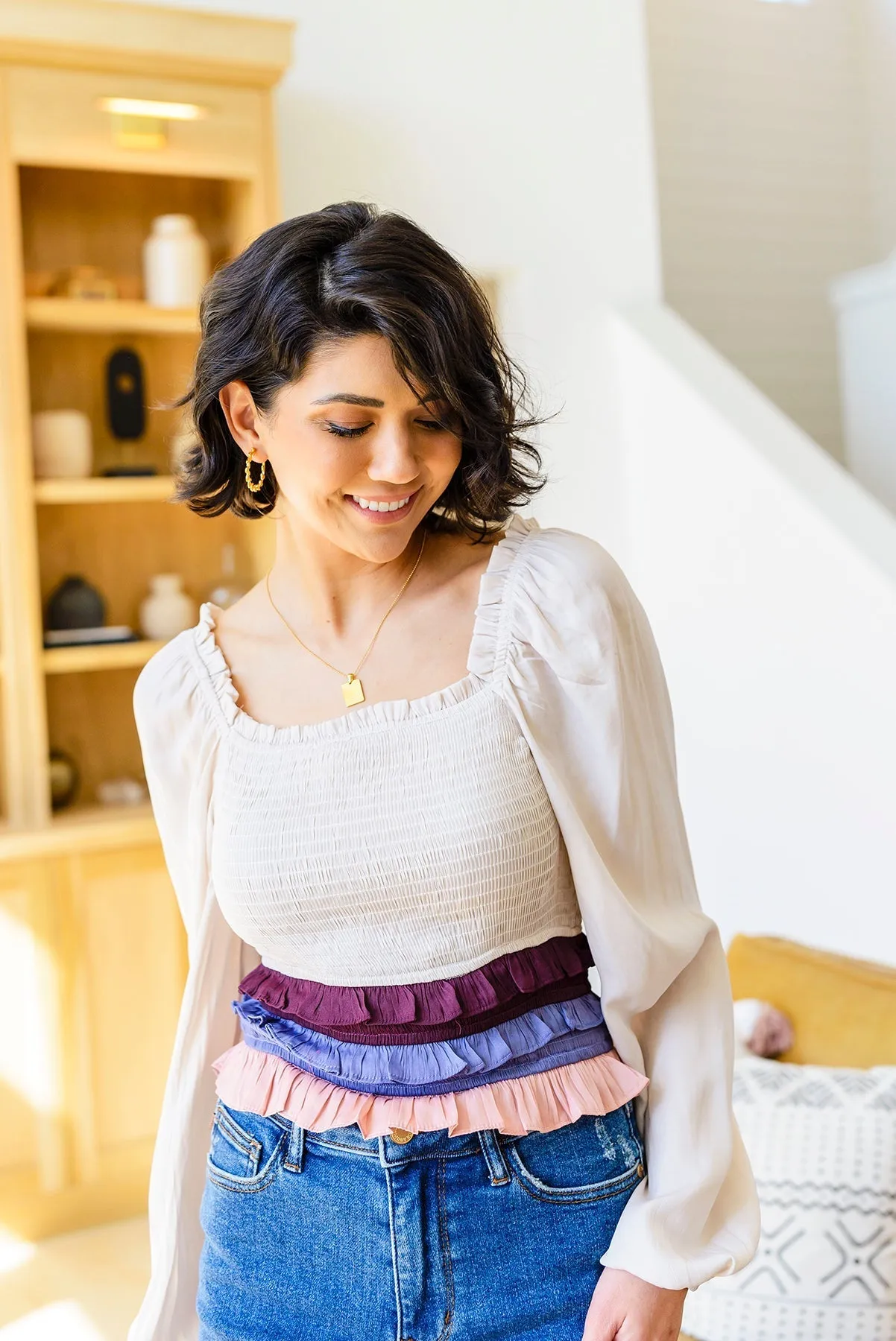 Shirley Smocked Ruffle Blouse (Online Exclusive)