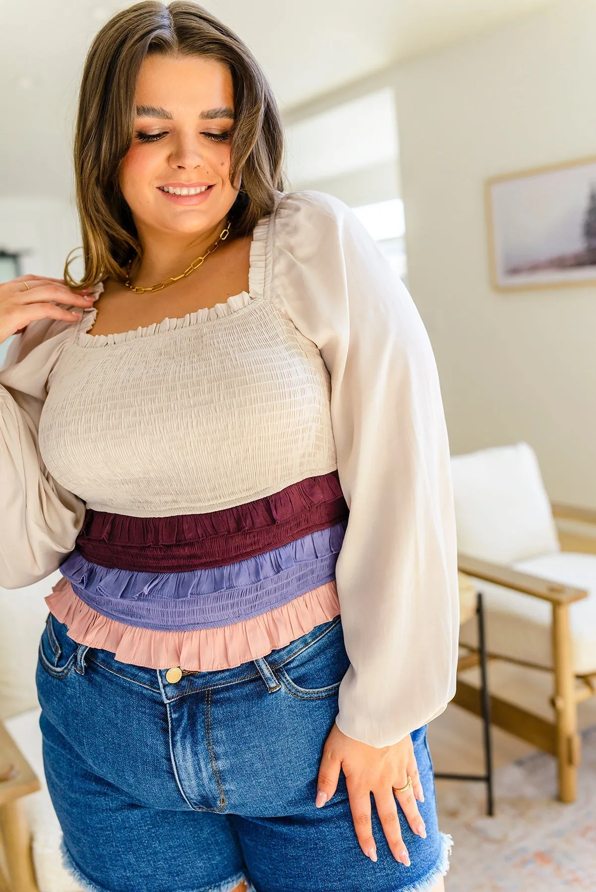 Shirley Smocked Ruffle Blouse (Online Exclusive)