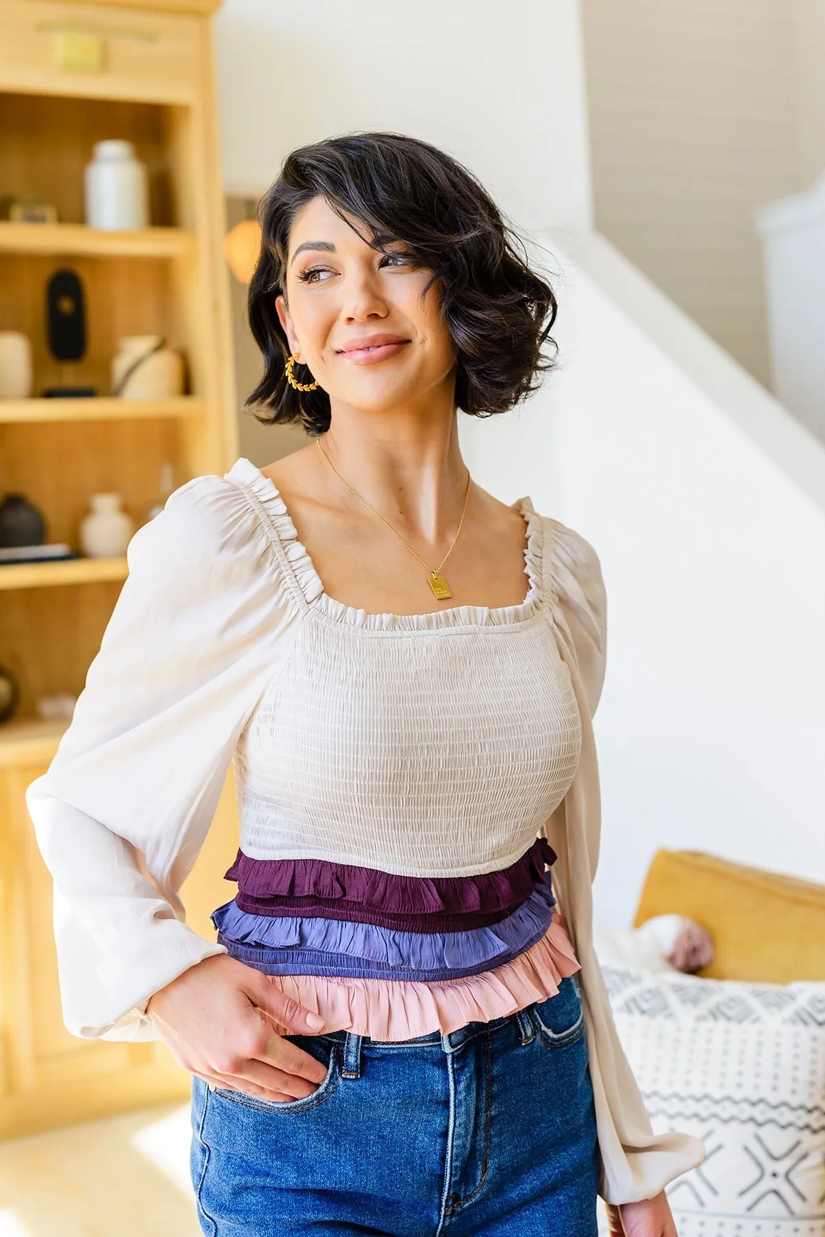 Shirley Smocked Ruffle Blouse (Online Exclusive)