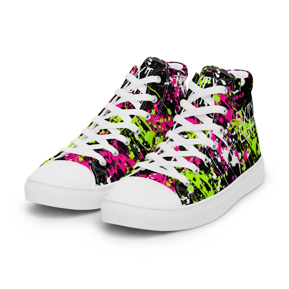 Sixty Eight 93 Logo White Drip #18 Women's High Top Shoes