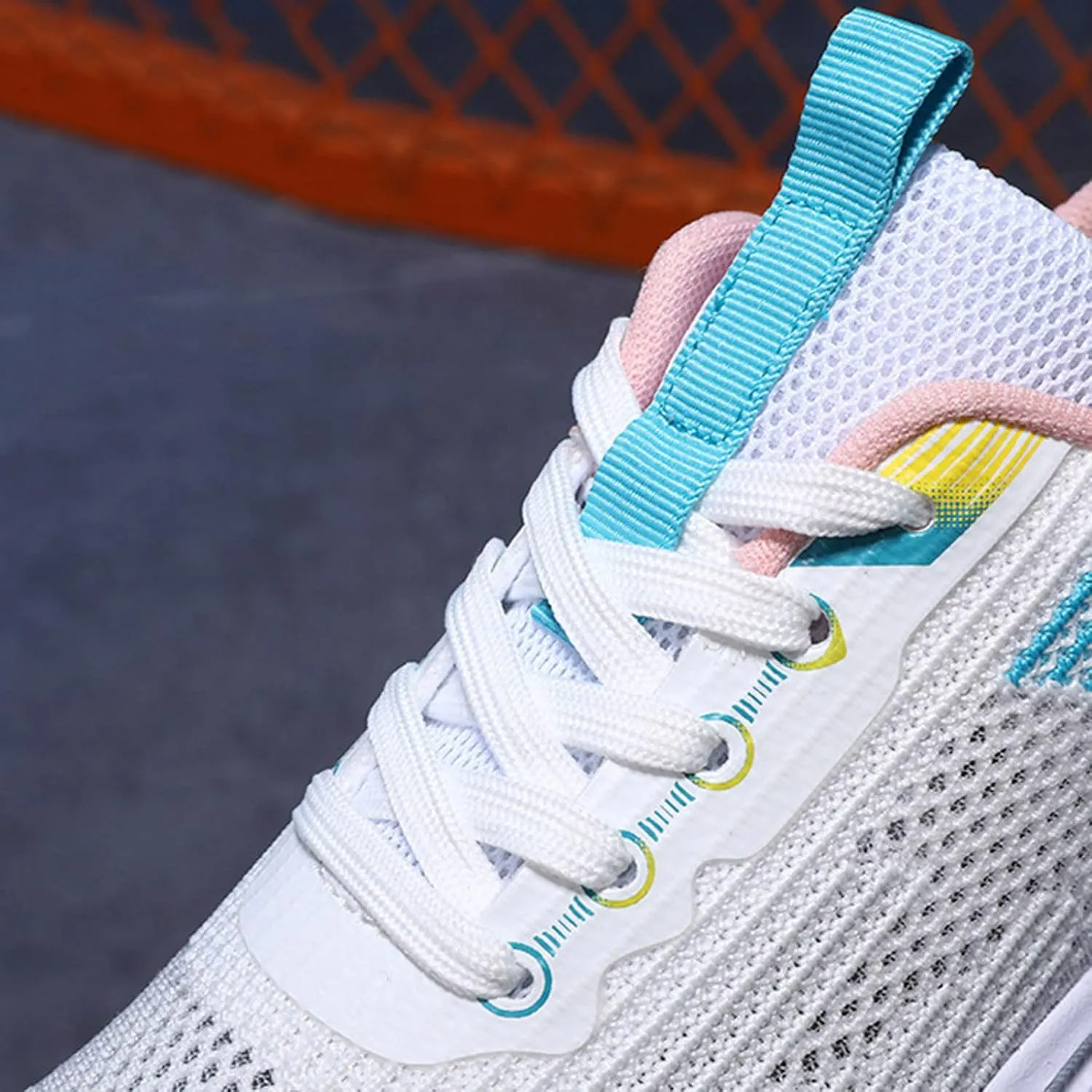 Women Breathable Mesh Tennis Shoes Running Sneaker Lace-Up Walking Shoes Non Slip Workout Shoes for Indoor Outdoor Gym