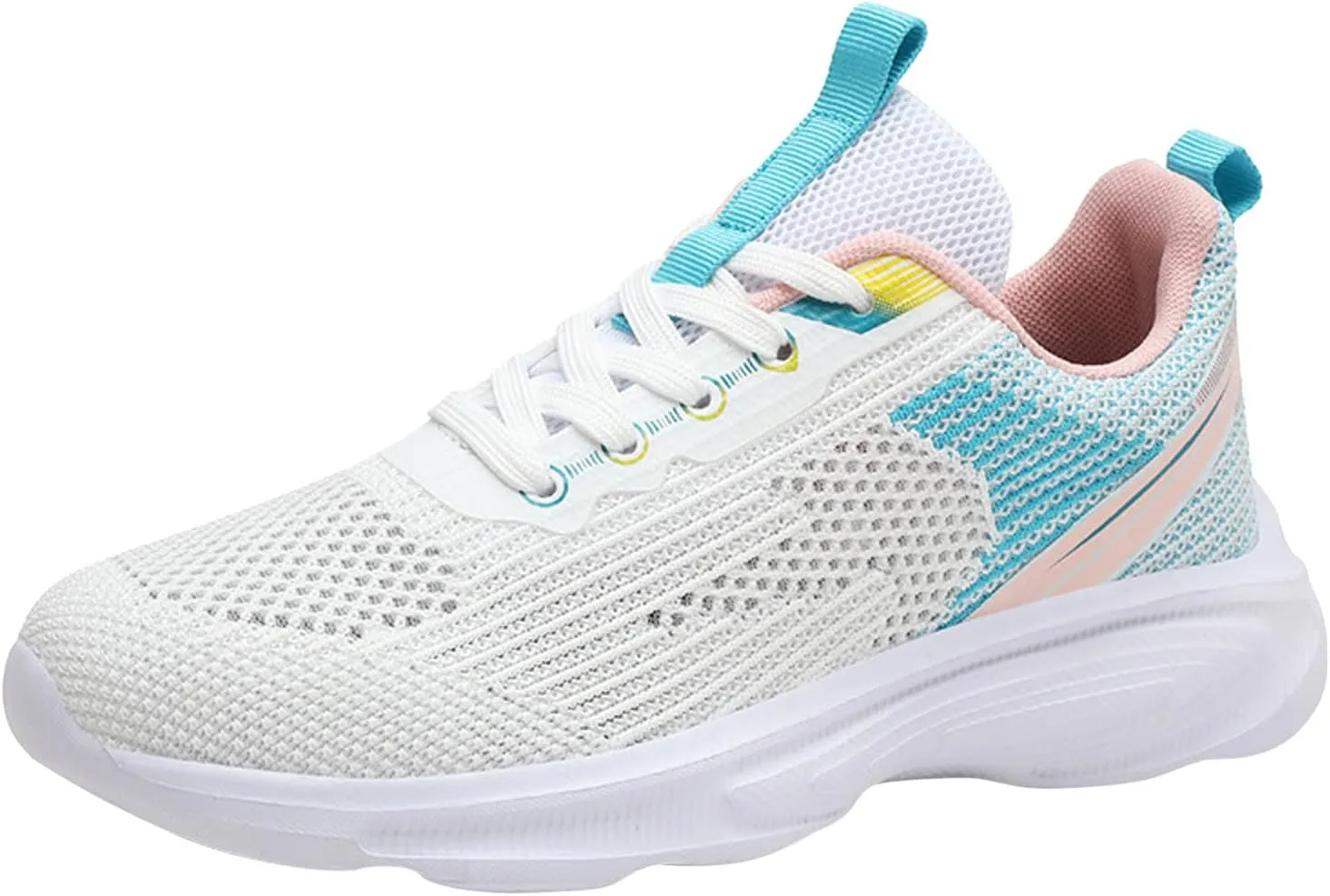 Women Breathable Mesh Tennis Shoes Running Sneaker Lace-Up Walking Shoes Non Slip Workout Shoes for Indoor Outdoor Gym
