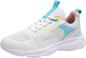 Women Breathable Mesh Tennis Shoes Running Sneaker Lace-Up Walking Shoes Non Slip Workout Shoes for Indoor Outdoor Gym