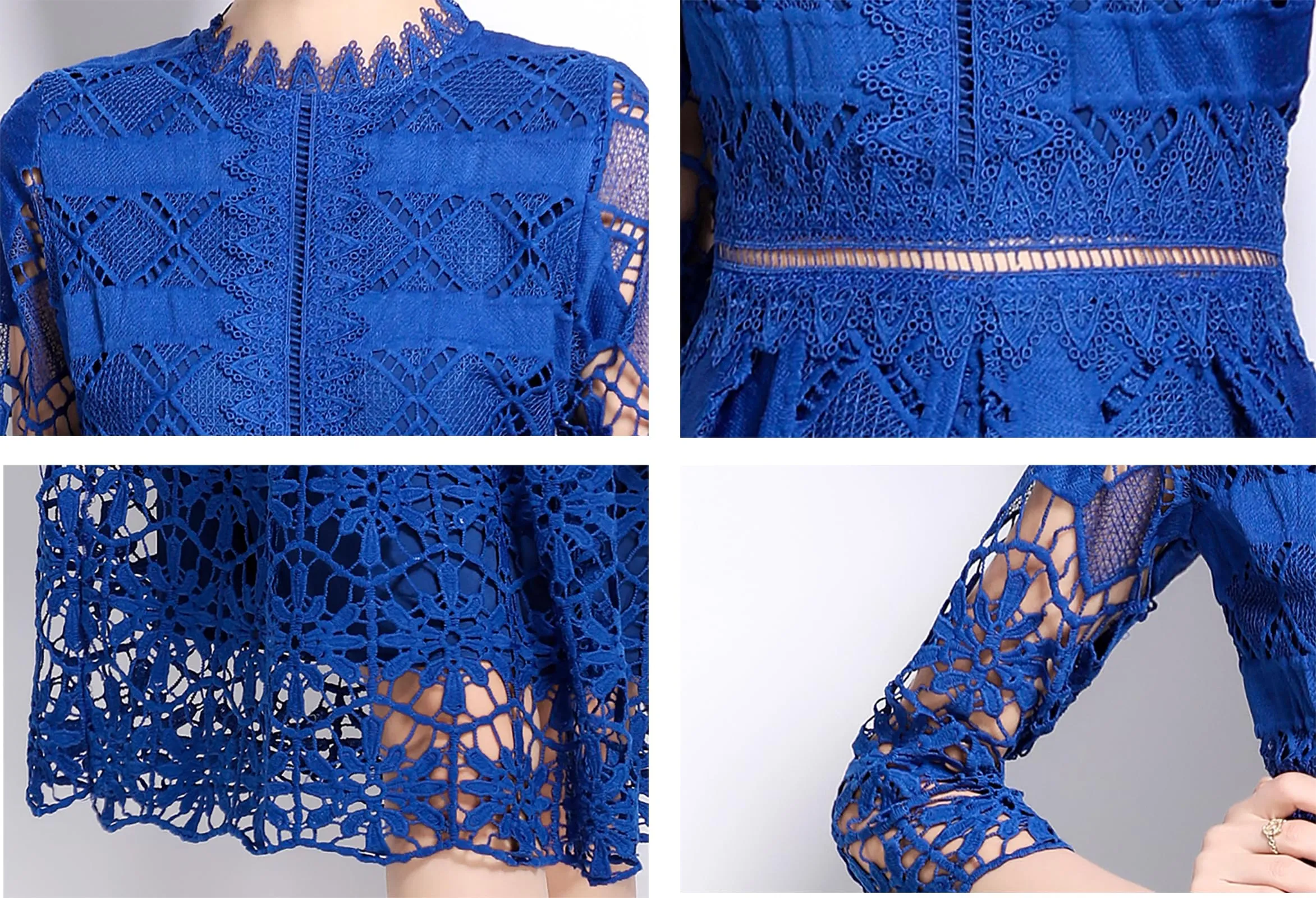 Womens 2/3 Sleeve Wedding Midi Dress