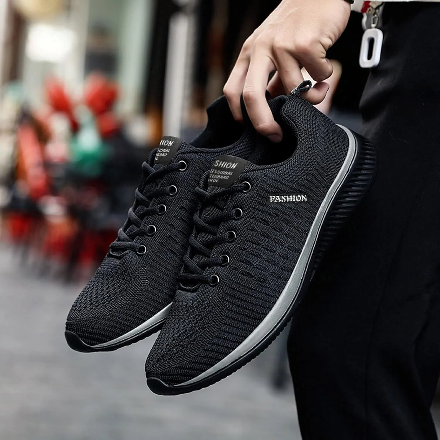 Womens Sneakers Air Cushion Running Shoes Lace Up Non Slip Work Shoes Women Lightweight Casual Shoes Men Shoes Sneakers Platform Tennis Shoe Cross Trainer Shoe