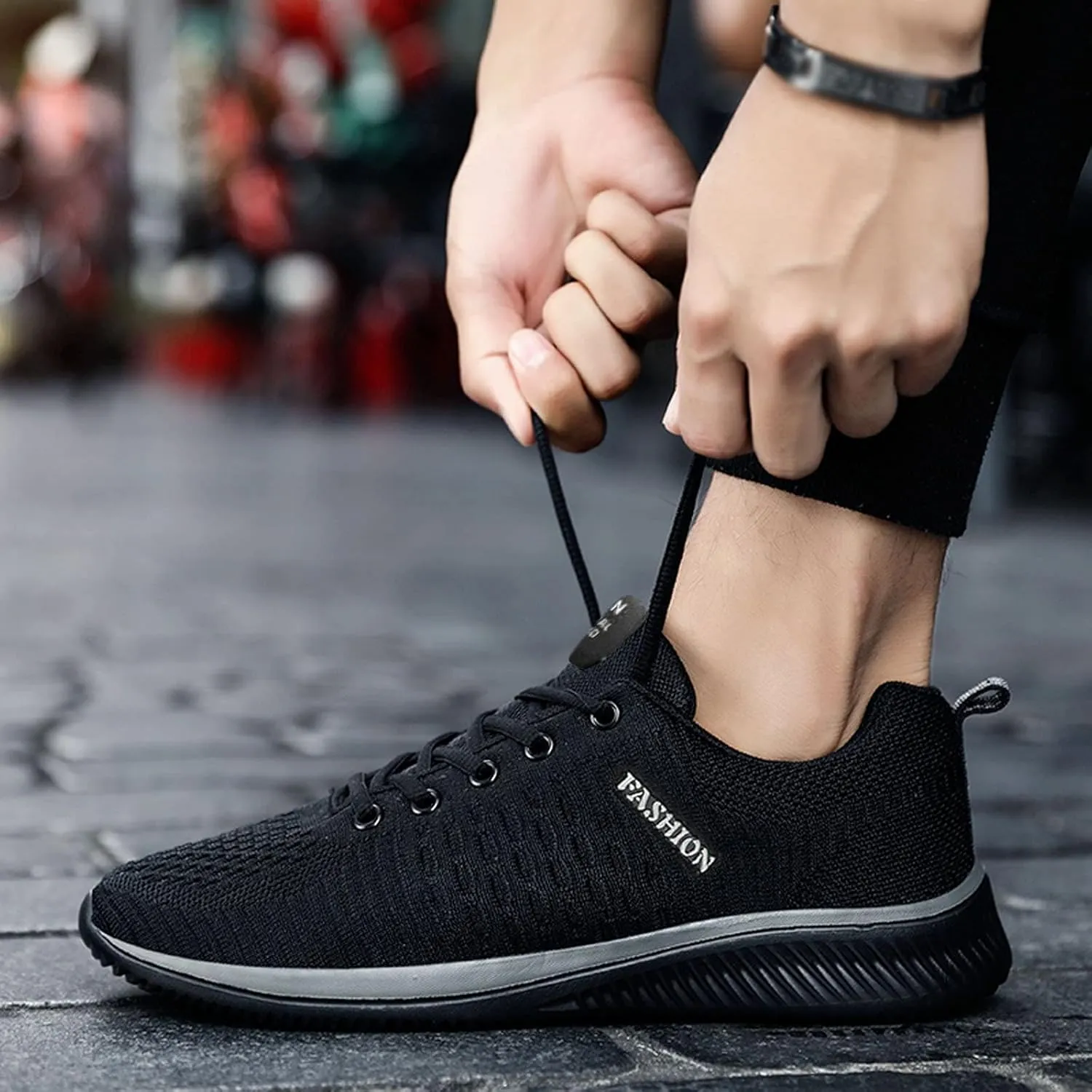 Womens Sneakers Air Cushion Running Shoes Lace Up Non Slip Work Shoes Women Lightweight Casual Shoes Men Shoes Sneakers Platform Tennis Shoe Cross Trainer Shoe