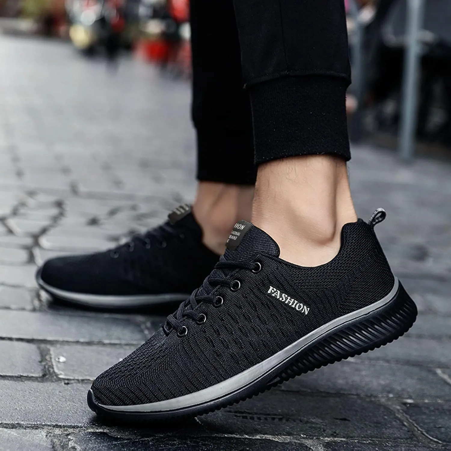 Womens Sneakers Air Cushion Running Shoes Lace Up Non Slip Work Shoes Women Lightweight Casual Shoes Men Shoes Sneakers Platform Tennis Shoe Cross Trainer Shoe